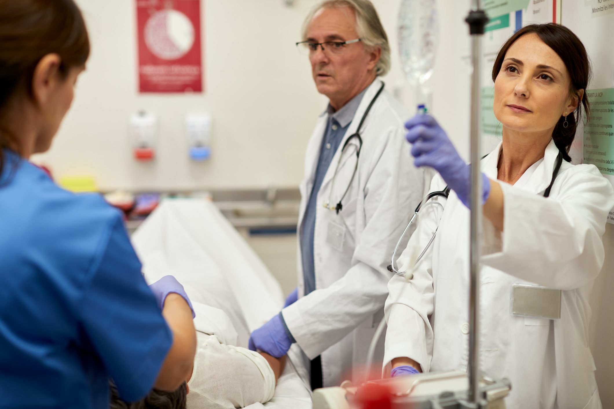 Hospital health care and medicine.